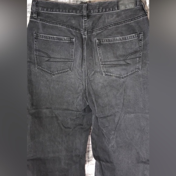 American eagle extra long ripped baggy black jeans size 8 - Picture 3 of 3